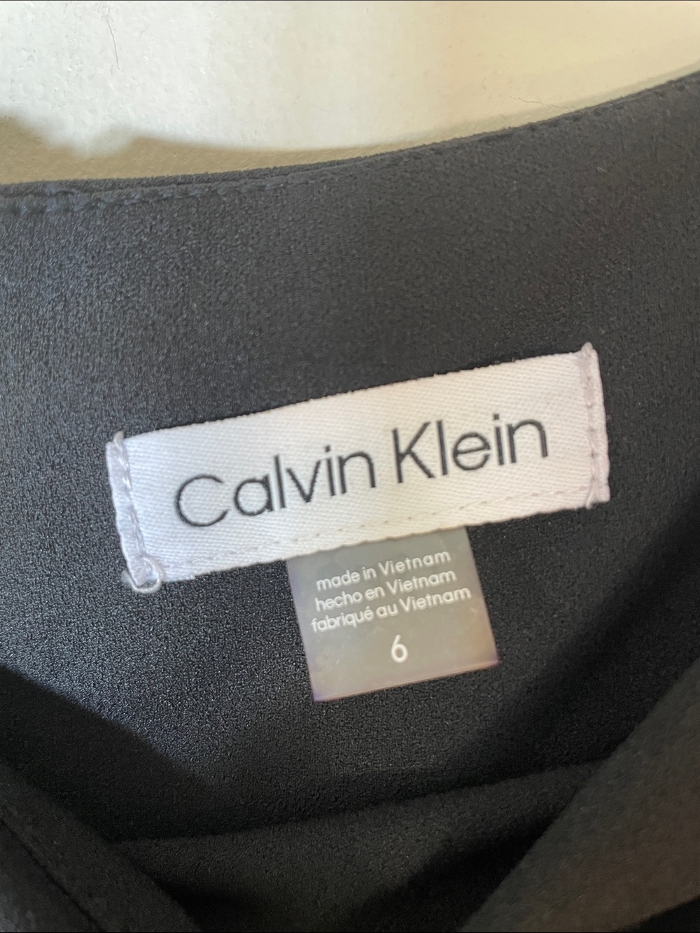 Calvin Klein Black Sleeveless Tie Waist Ruffle Wrap Midi Dress. 6. NWT. - Picture 4 of 12